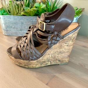 Brown Soda Wedges - Women's 6.5